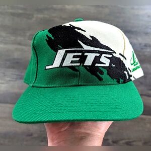 New York Jets Vintage Color Splash Logo Athletic Proline Authentic Fitted Hat 7¼